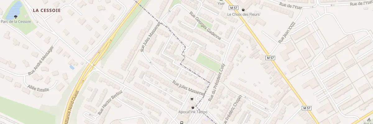 Plan du 25 Rue Claude Debussy à Saint-André-lez-Lille