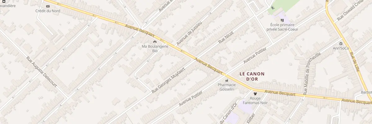 Plan du 2 Rue Georges Muylaert à Lambersart
