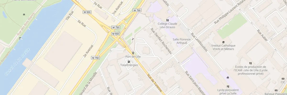 Plan du 1 Pl Leroux de Fauquemont à Lille