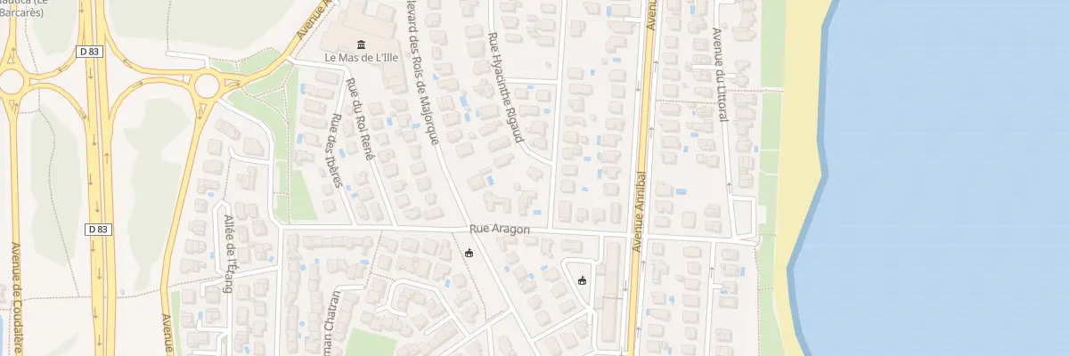 Plan du 1 Rue Albert Bausil au Barcarès