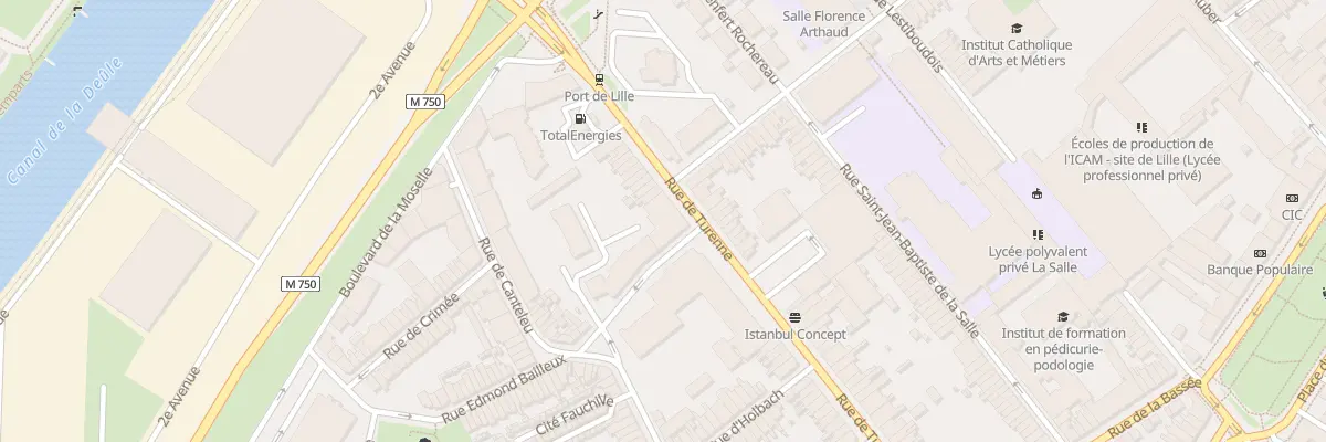Plan du 20 Rue de Turenne à Lille