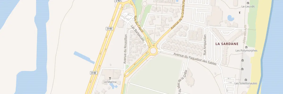 Plan du 1 Rue des Barbecues au Barcarès