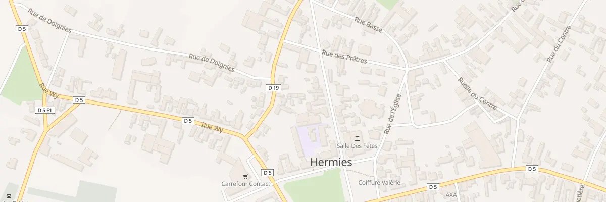 Plan du 13 Rue de la Poste à Hermies