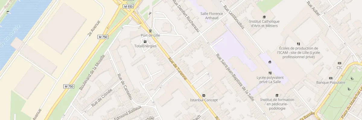 Plan du 3 Rue de Turenne à Lille
