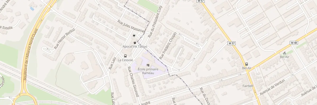 Plan du 14 Rue Frédéric Chopin à Saint-André-lez-Lille