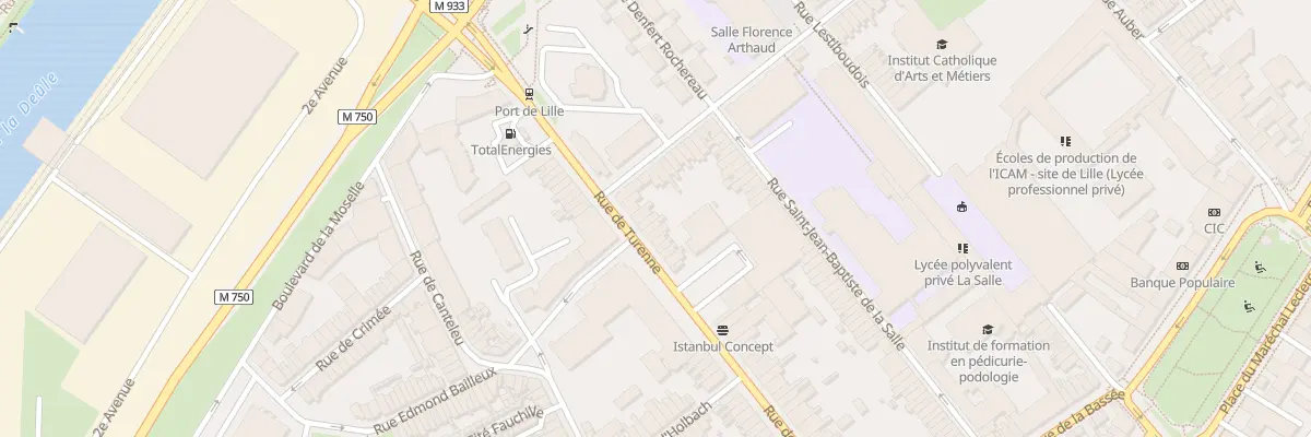Plan du 7 Rue de Turenne à Lille