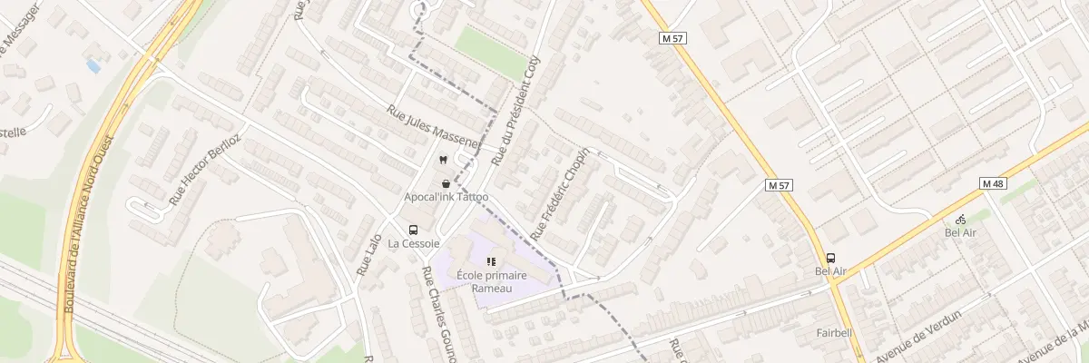 Plan du 4 Rue Frédéric Chopin à Saint-André-lez-Lille