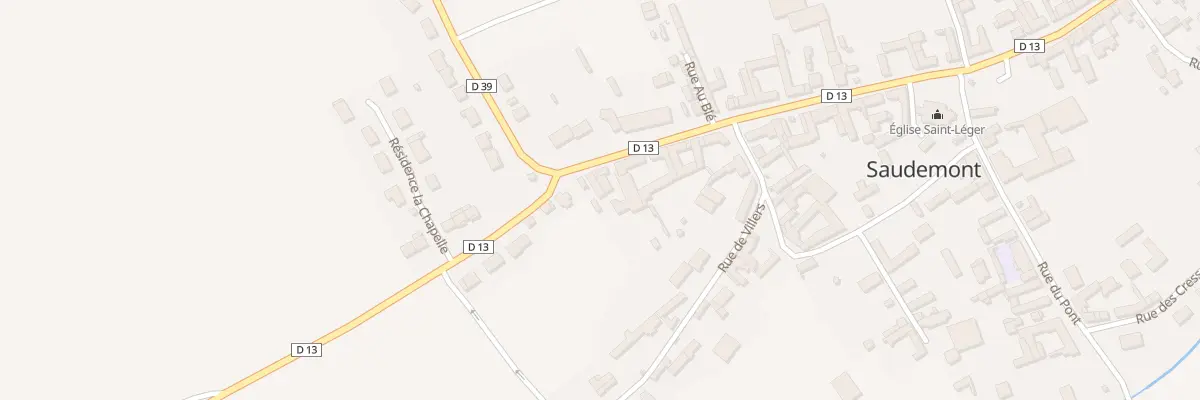 Plan du 22 Rue du Général de Gaulle à Saudemont
