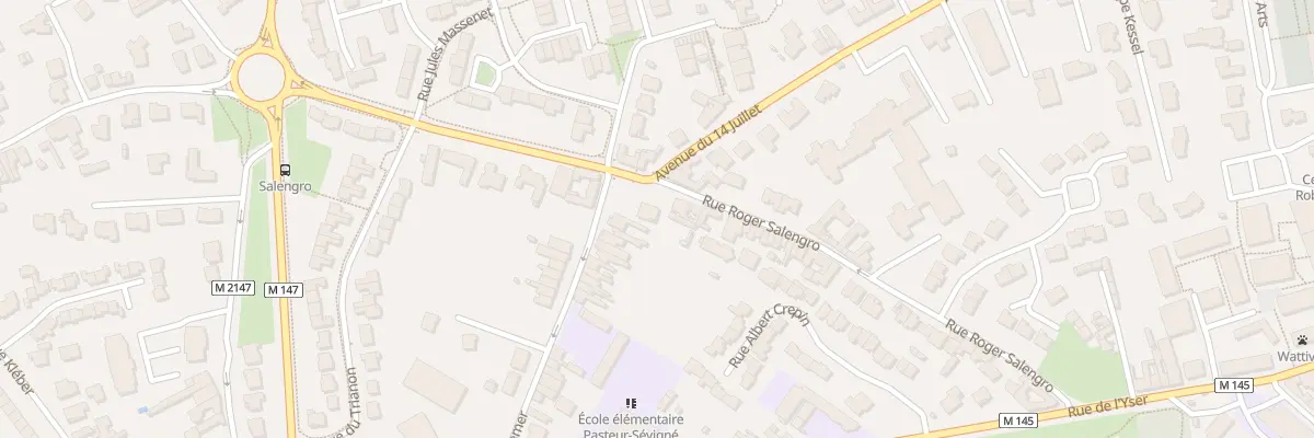 Plan du 75 Rue Roger Salengro à Wattignies