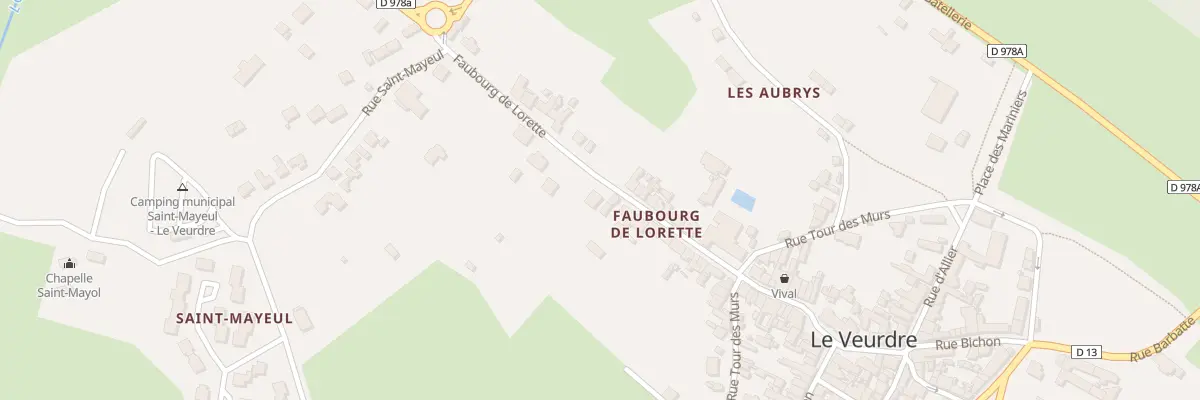 Plan du 21 Fg de Lorette au Veurdre