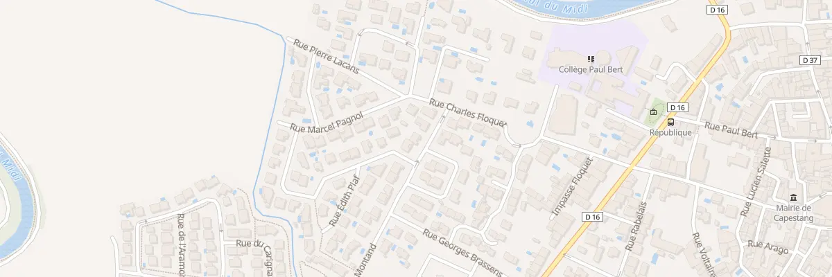 Plan du 6 Rue Yves Montand à Capestang