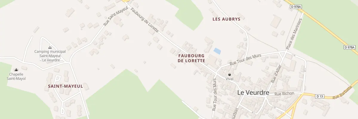 Plan du 19 Fg de Lorette au Veurdre