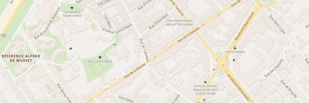 Plan du 80 Rue de la Bassée à Lille