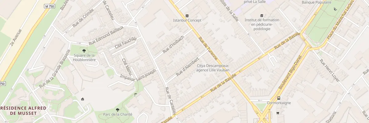 Plan du 12 Rue d’Alembert à Lille