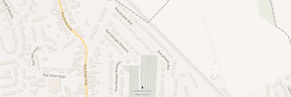Plan du 384 Rue Jacques Brel à Évin-Malmaison