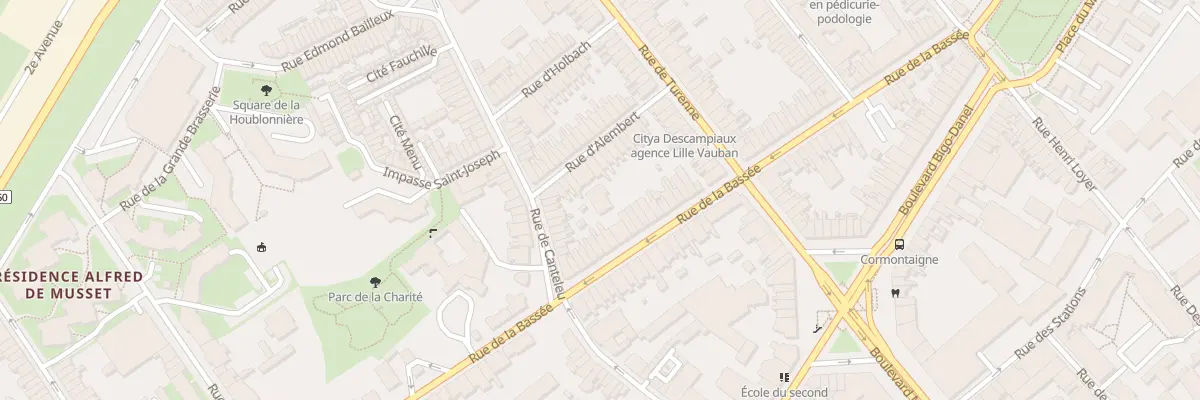 Plan du 70 Rue de la Bassée à Lille