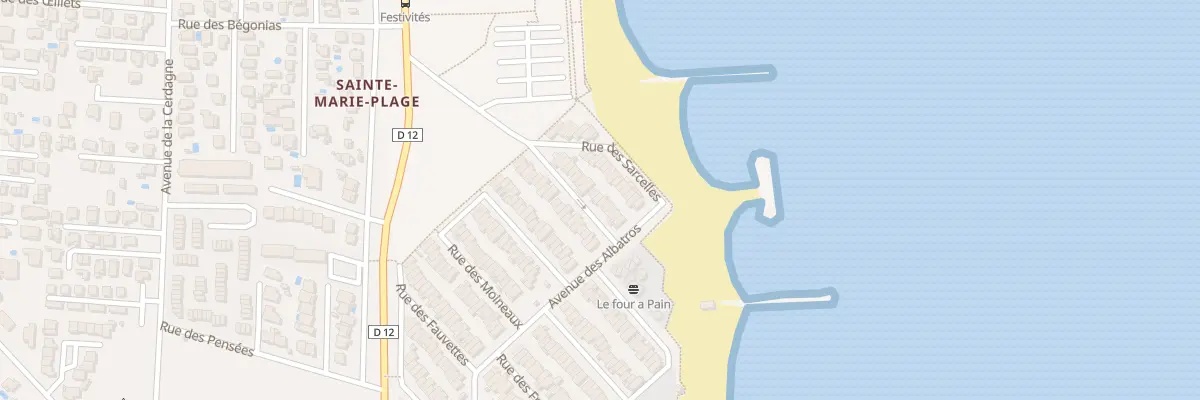 Plan du 12 Rue des Chardonnerets à Sainte-Marie-la-Mer