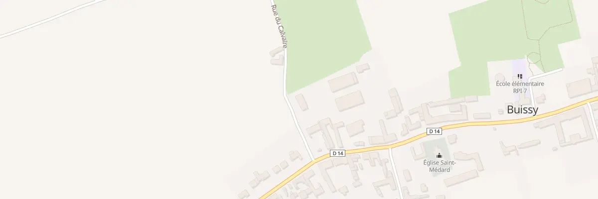 Plan du 1 Rue du Calvaire à Buissy