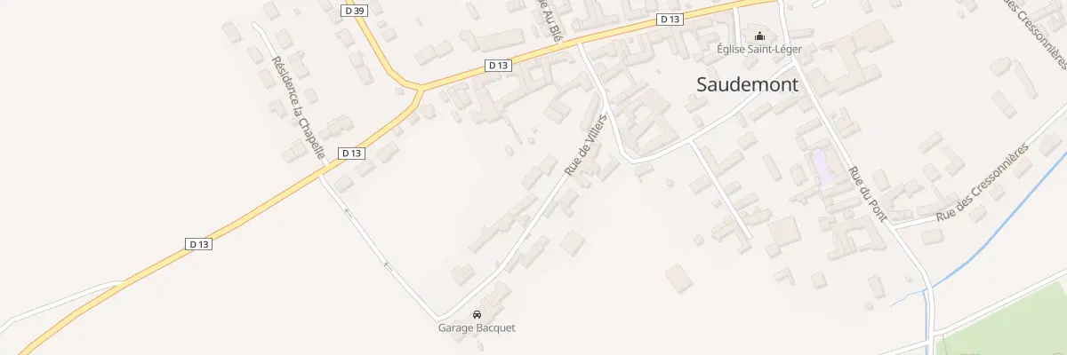 Plan du 1 Rue de Villers à Saudemont