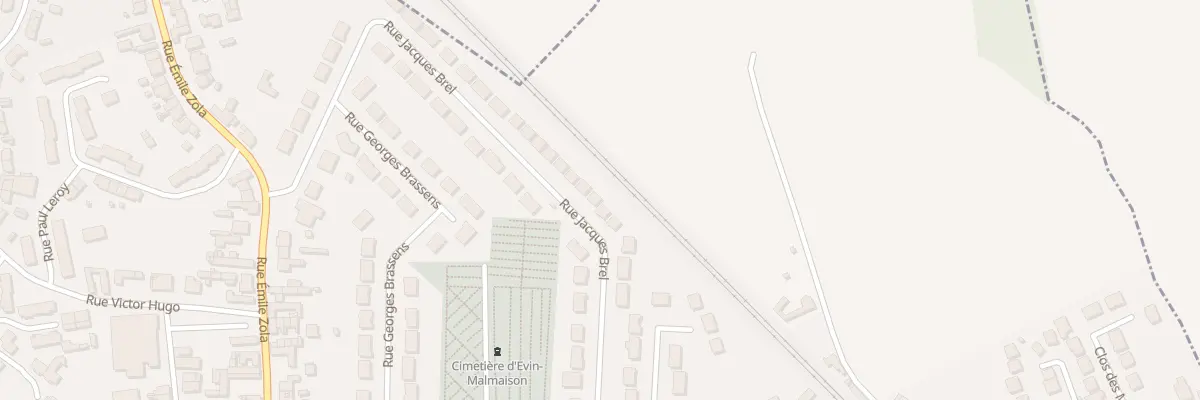 Plan du 335 Rue Jacques Brel à Évin-Malmaison