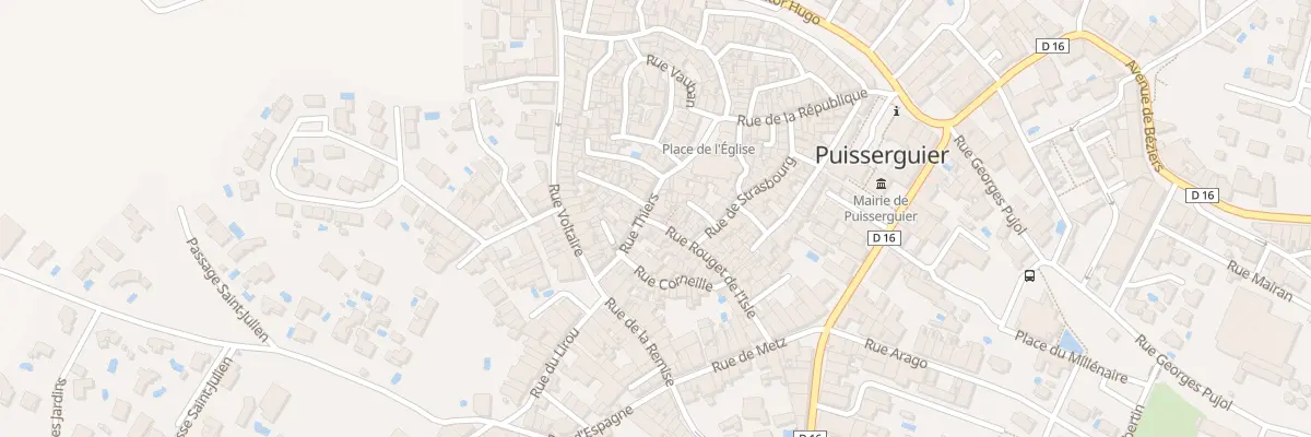 Plan du 10 Rue Thiers à Puisserguier