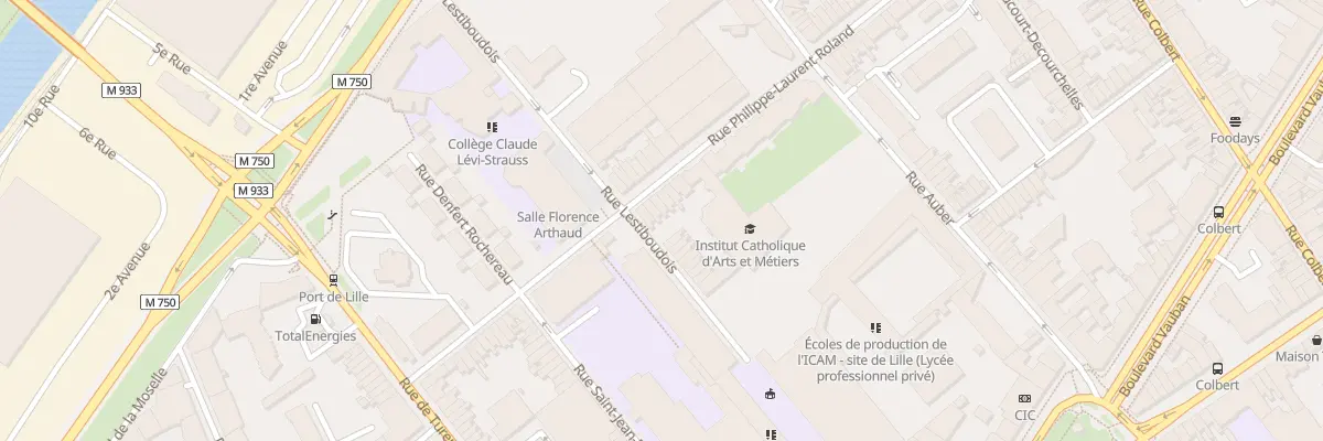 Plan du 75 Rue Roland à Lille