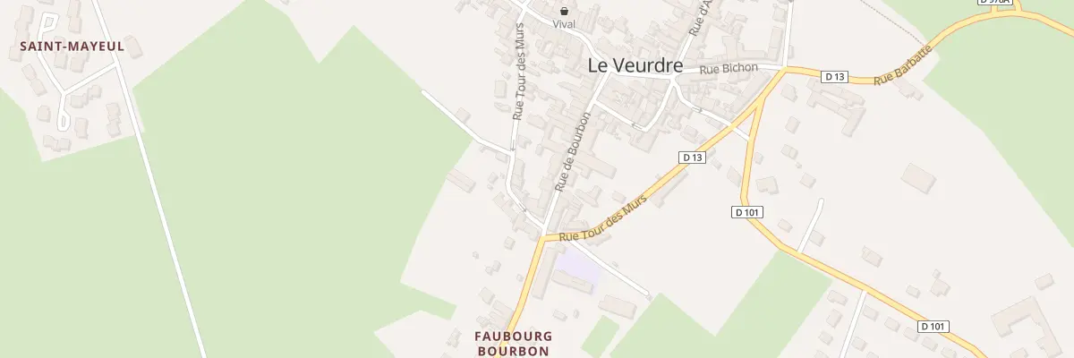 Plan du 50 Rue Tour des Murs au Veurdre