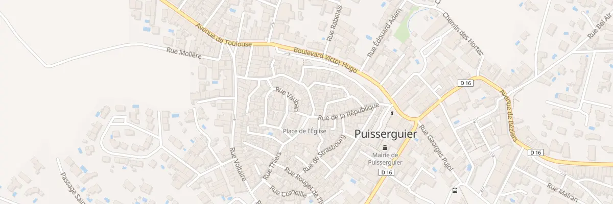 Plan du 1 Rue Mirabeau à Puisserguier