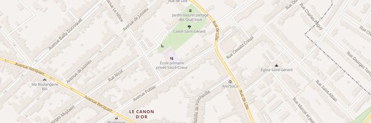 Plan du 12B Av Pottier à Lambersart
