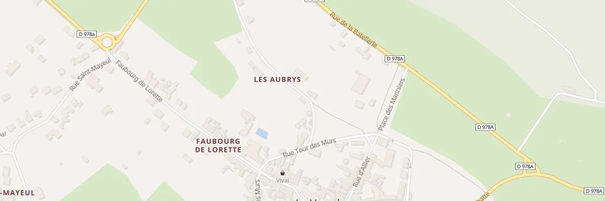 Plan du 1 Rue des Aubrys au Veurdre