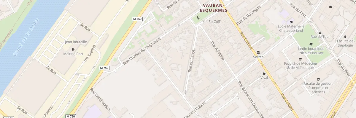 Plan du 18 Rue du Sabot à Lille