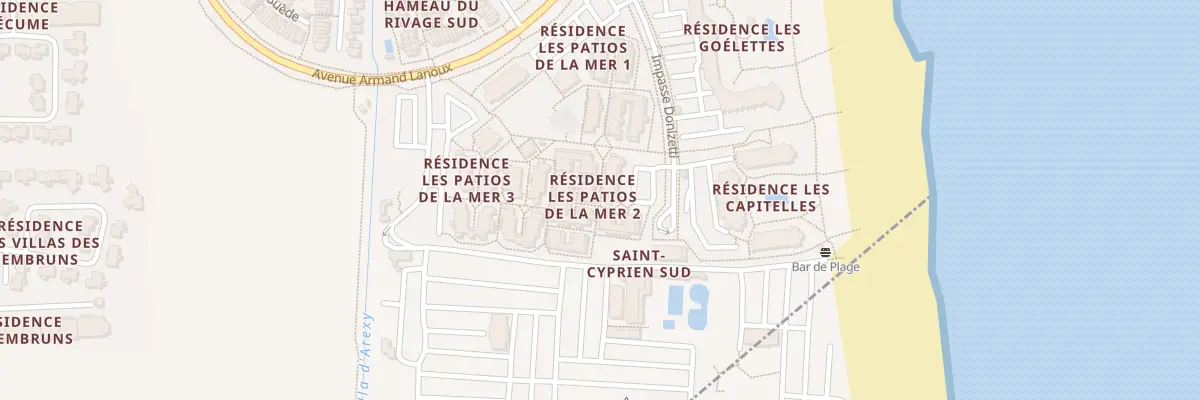 Plan du 9020 Les Patios de la Mer II à Saint-Cyprien