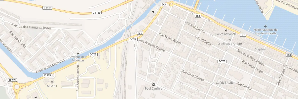 Plan du 38 Rue Anatole France à Port-la-Nouvelle