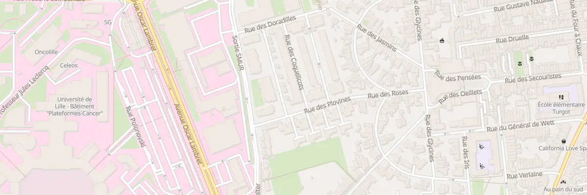 Plan du 118 Rue des Coquelicots à Lille