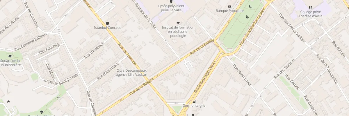 Plan du 20 Rue de la Bassée à Lille