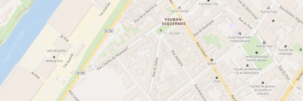 Plan du 10 Rue du Sabot à Lille