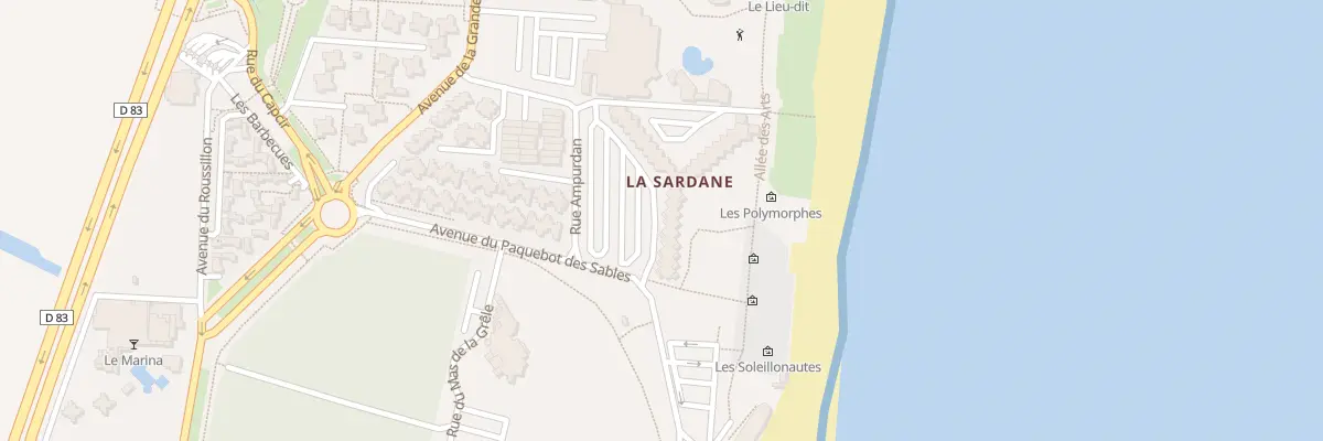 Plan du 9001 Res La Sardane au Barcarès