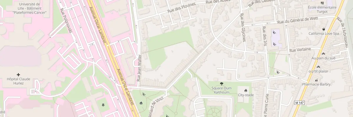Plan du 32 Rue Sylvère Verhulst à Lille