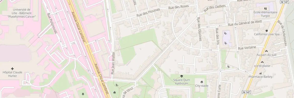 Plan du 24 Rue Sylvère Verhulst à Lille