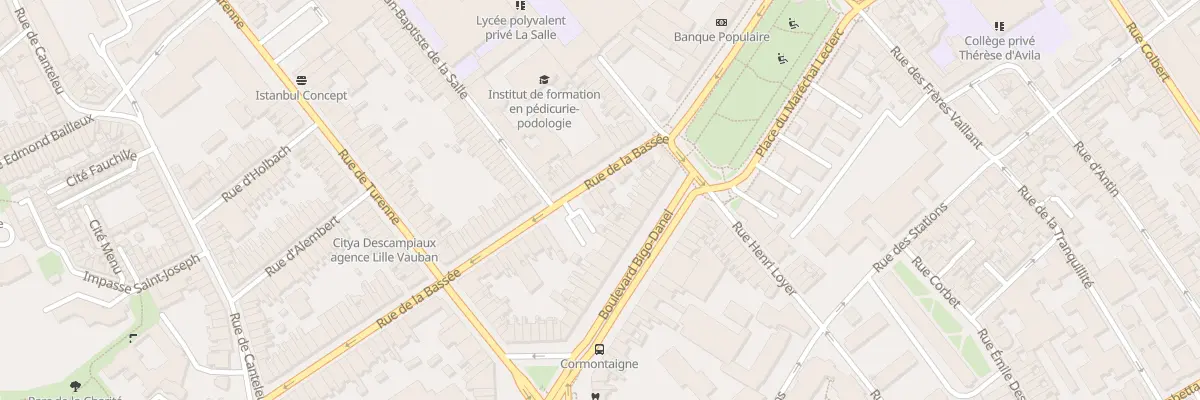 Plan du 5 Rue de la Bassée à Lille