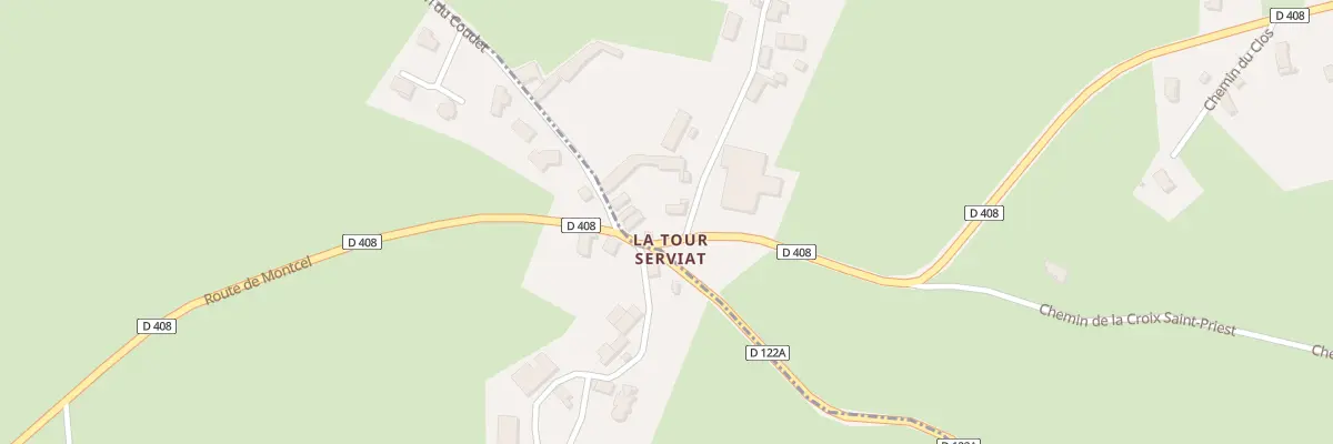 Plan du 1 Che du Quaire - la Tour Servia à Montcel