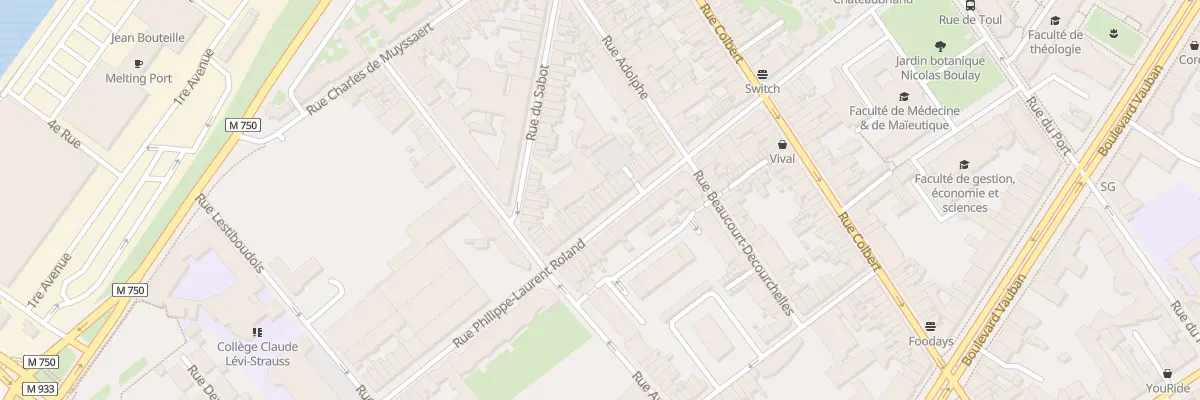 Plan du 36 Rue Roland à Lille