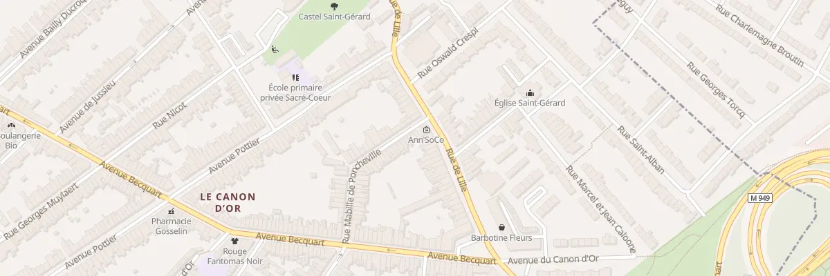 Plan du 1 Rue Mabille D Poncheville à Lambersart