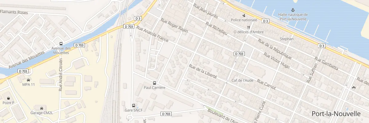 Plan du 198 Rue Pasteur à Port-la-Nouvelle