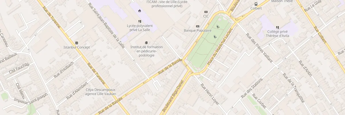 Plan du 2 Rue de la Bassée à Lille