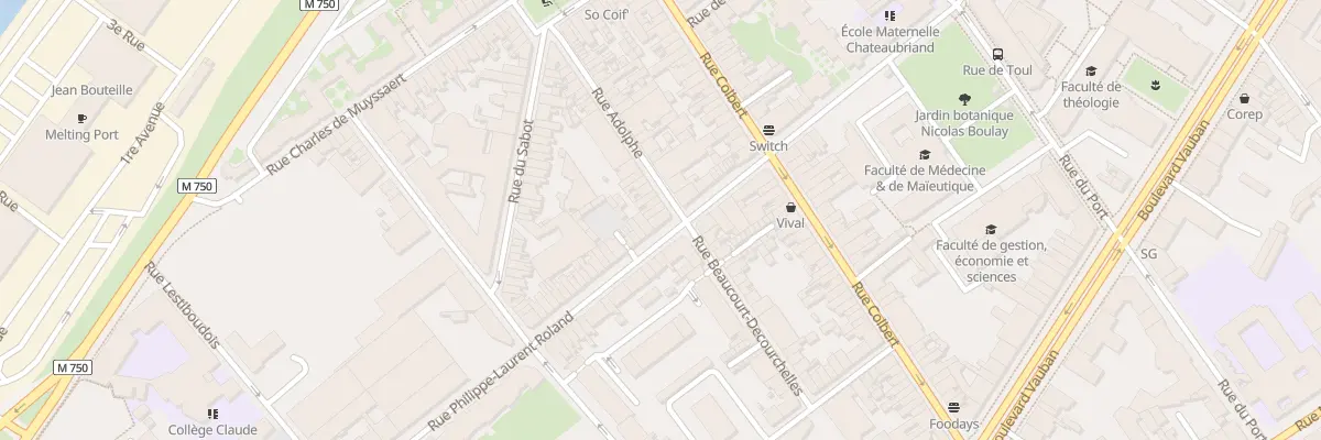 Plan du 14 Rue Roland à Lille