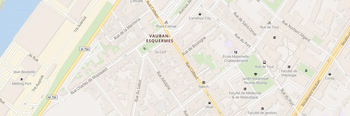 Plan du 198 Rue Colbert à Lille