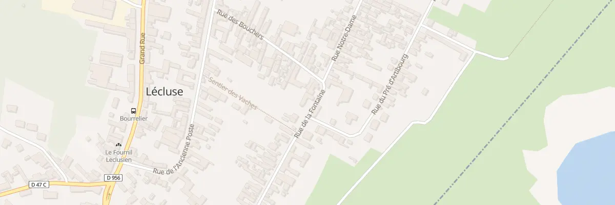 Plan du 4 Rue de la Fontaine à Lécluse