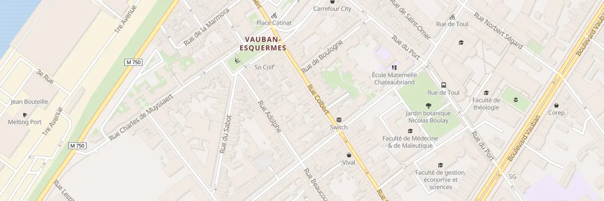 Plan du 186 Rue Colbert à Lille