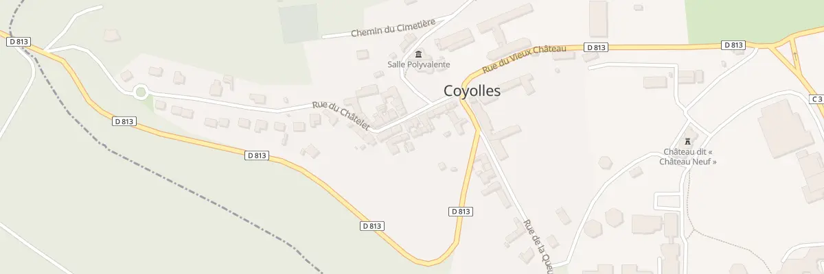 Plan du 1 Rue du Chatelet à Coyolles